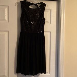 Max and Cleo Elegant Black Sequin Dress